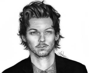 Louis Tomlinson Pencil Drawing by Anna Nilsson