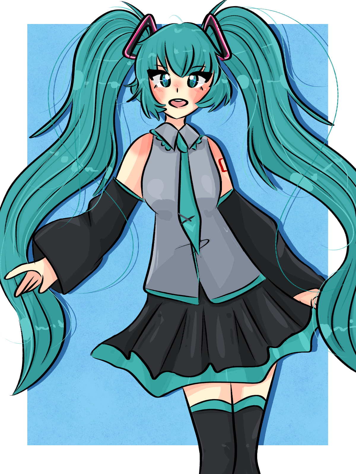 Miku Blue Color Code (Blue) Hatsune Miku - Vocaloid by senpaiispace on DeviantArt