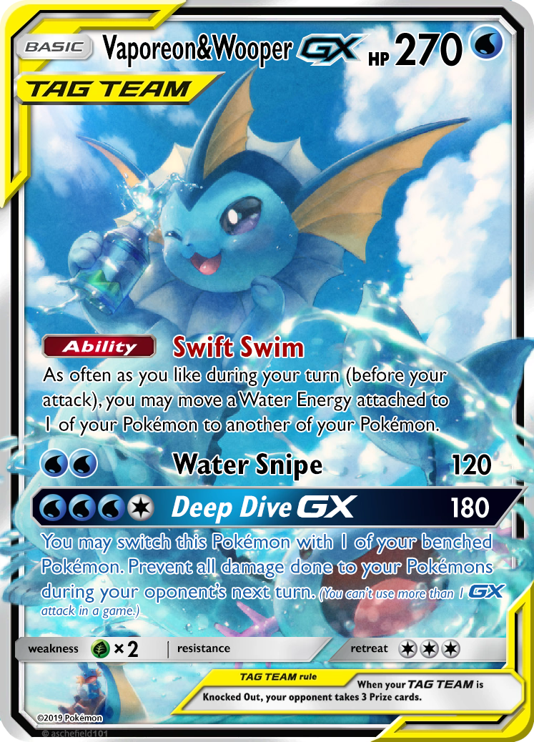 pokemon tag team card Amazon.com: - Charizard & Braixen GX 22/236 - Cosmic Eclipse - Pokemon Ultra Rare Vaporeon and Wooper GX Tag