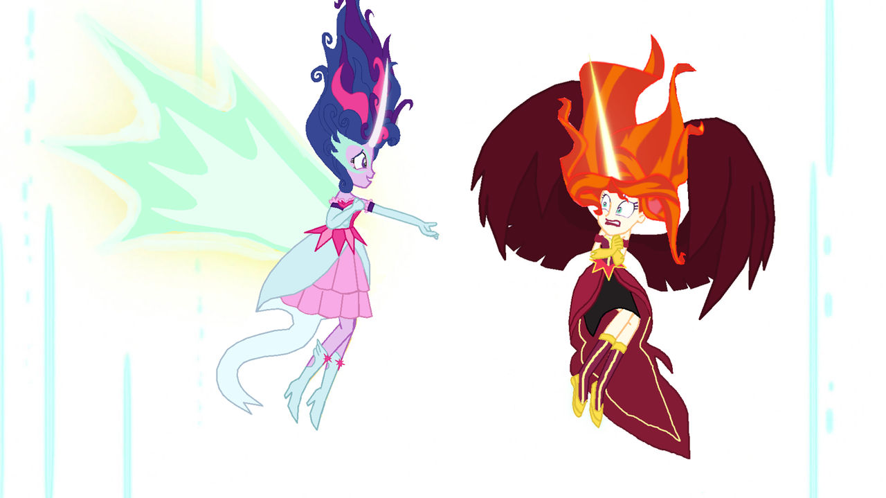 Twilight lends Sunset Shimmer her Hand by PrincessCreation345 on DeviantArt