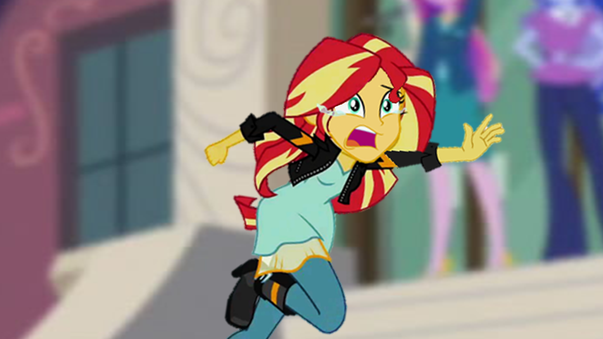 Sunset Shimmer tries to stop Sci Twi by PrincessCreation345 on DeviantArt
