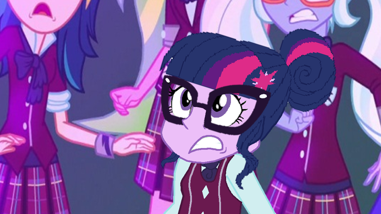 Sci Twi looks at Sunset Shimmer in terror by PrincessCreation345 on ...