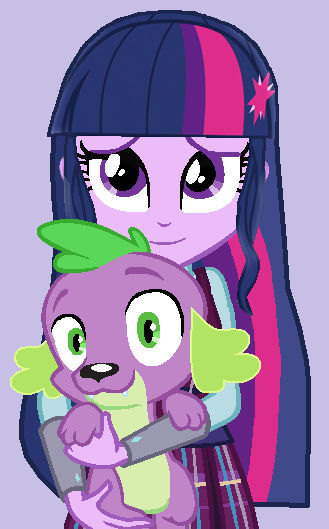 MLP: EG- Sci Twi/Twilight Sparkle carrying Spike by PrincessCreation345 ...