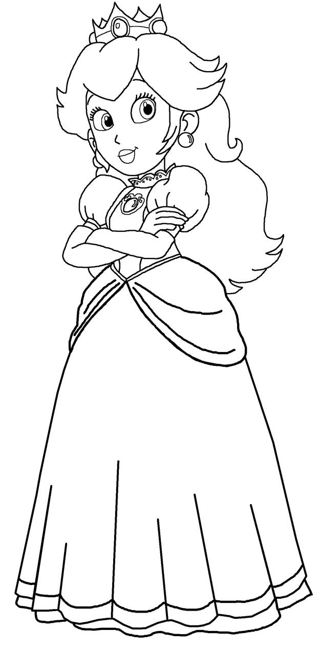 Princess Peach (custommade coloring page) by PrincessCreation345 on