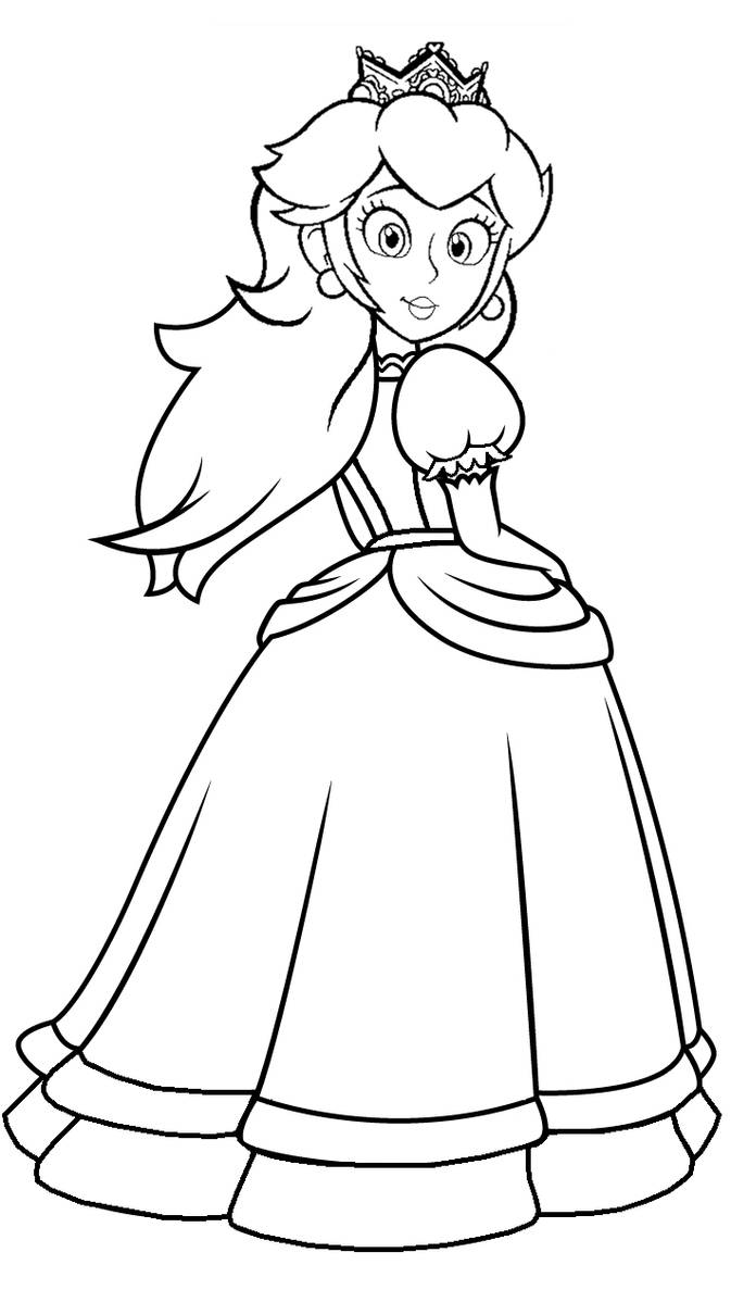 TSMBM Princess Peach custom coloring page 3 by PrincessCreation345 on