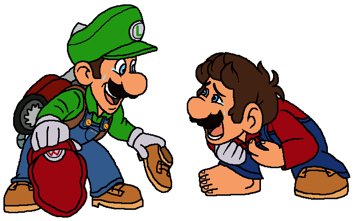 Luigi rescues Mario (Luigi's Mansion) by PrincessCreation345 on DeviantArt