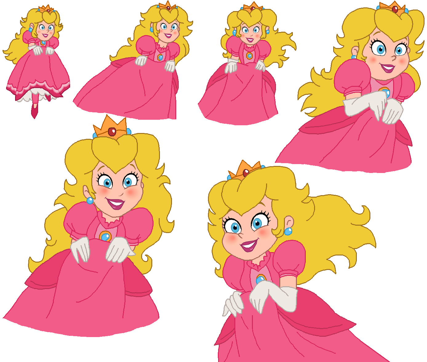 Princess Running Sprite TSMBSS Remake- Princess Peach Running (GS) by PrincessCreation345 on ...