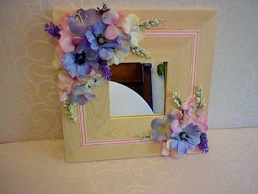 flower decorated mirror