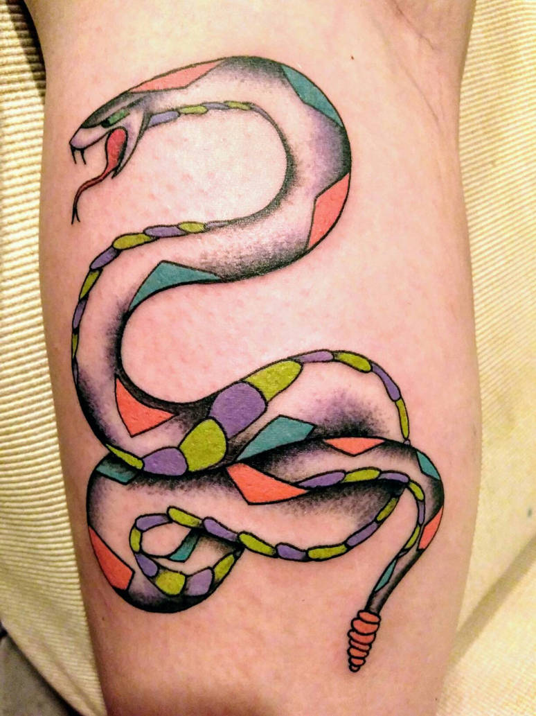 neo traditional snake tattoo by focusfoust on DeviantArt