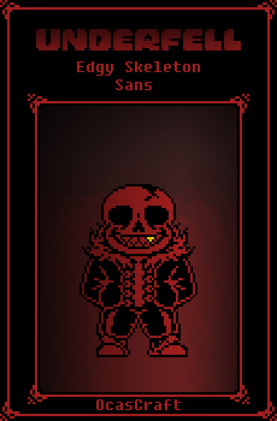 Underfell Sans Battle/Textsprites by SafetyBob9001 on DeviantArt