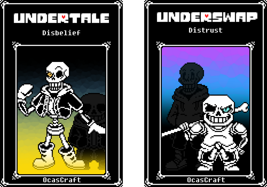 Disbelief/Distrust Duo |Undertale Cards my Version by OcasCraft17 on ...