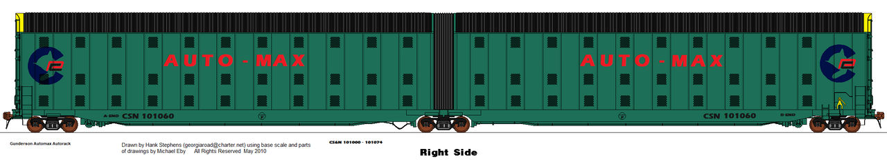 CSN Automax Articulated Autorack 101060 by trainfan4449 on DeviantArt