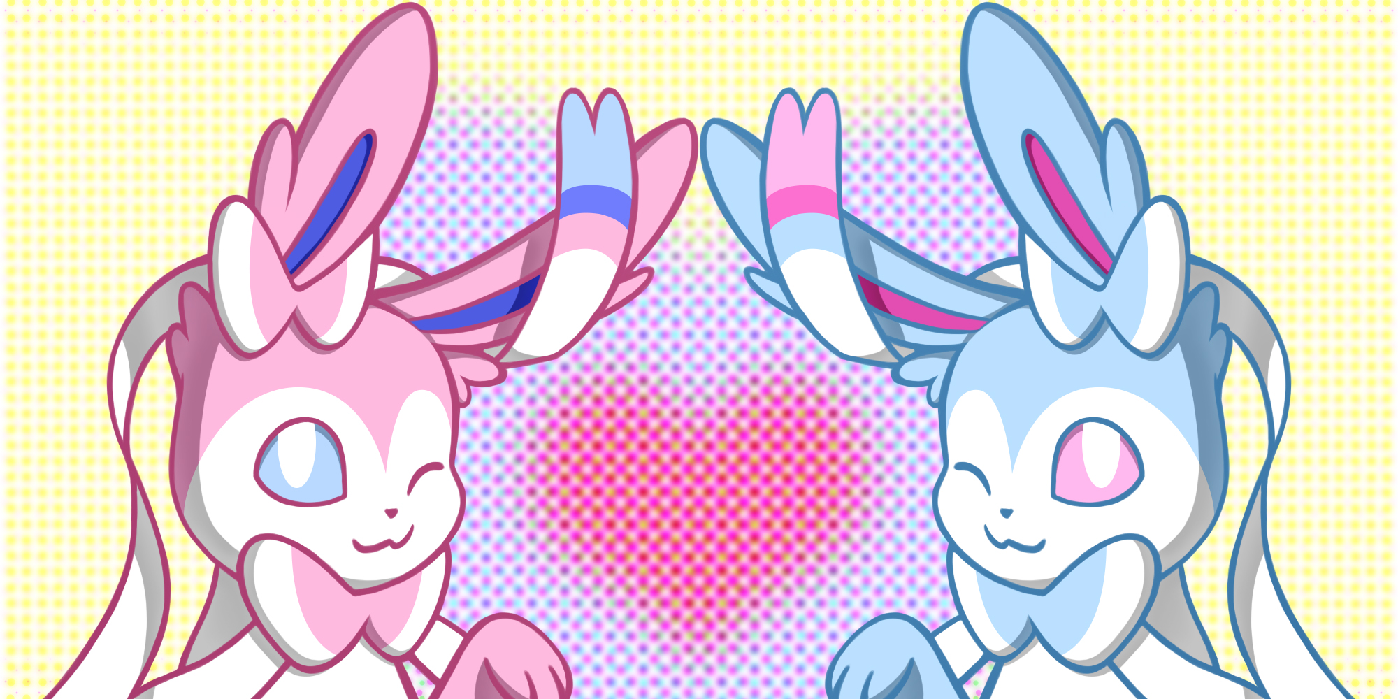 Sylveon x Shiny Sylveon by NinCat on DeviantArt