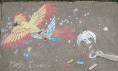 Bird Sidewalk by KatOtter