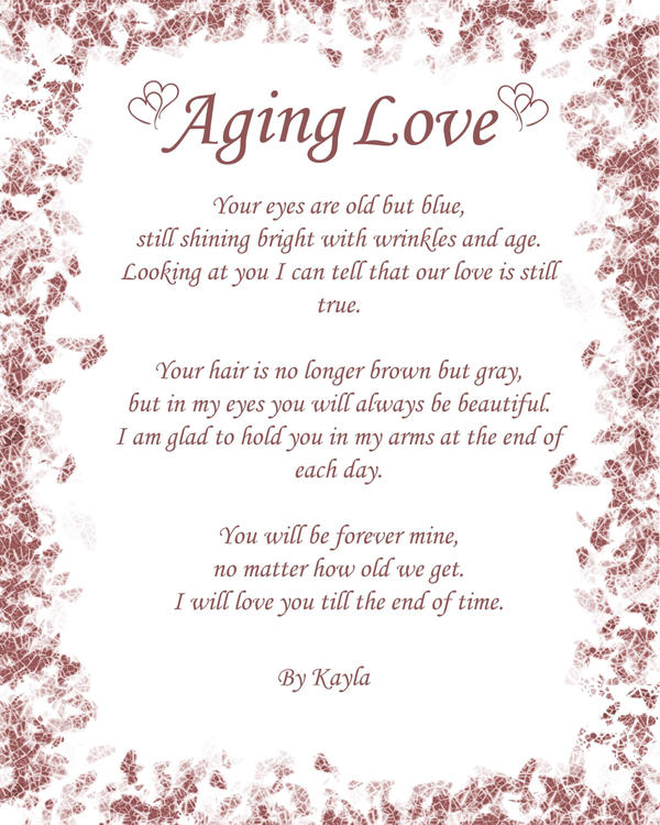 Aging Love Poem By Victorian Angel On