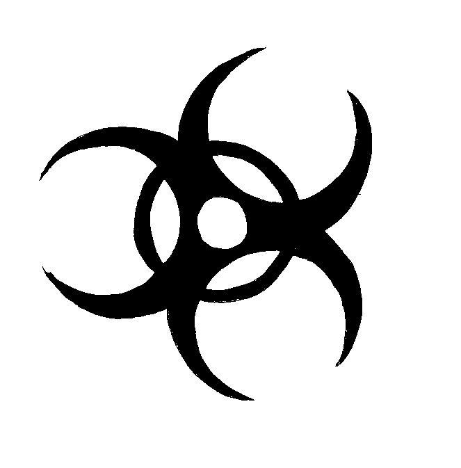 Biohazard Symbol Tätowierung