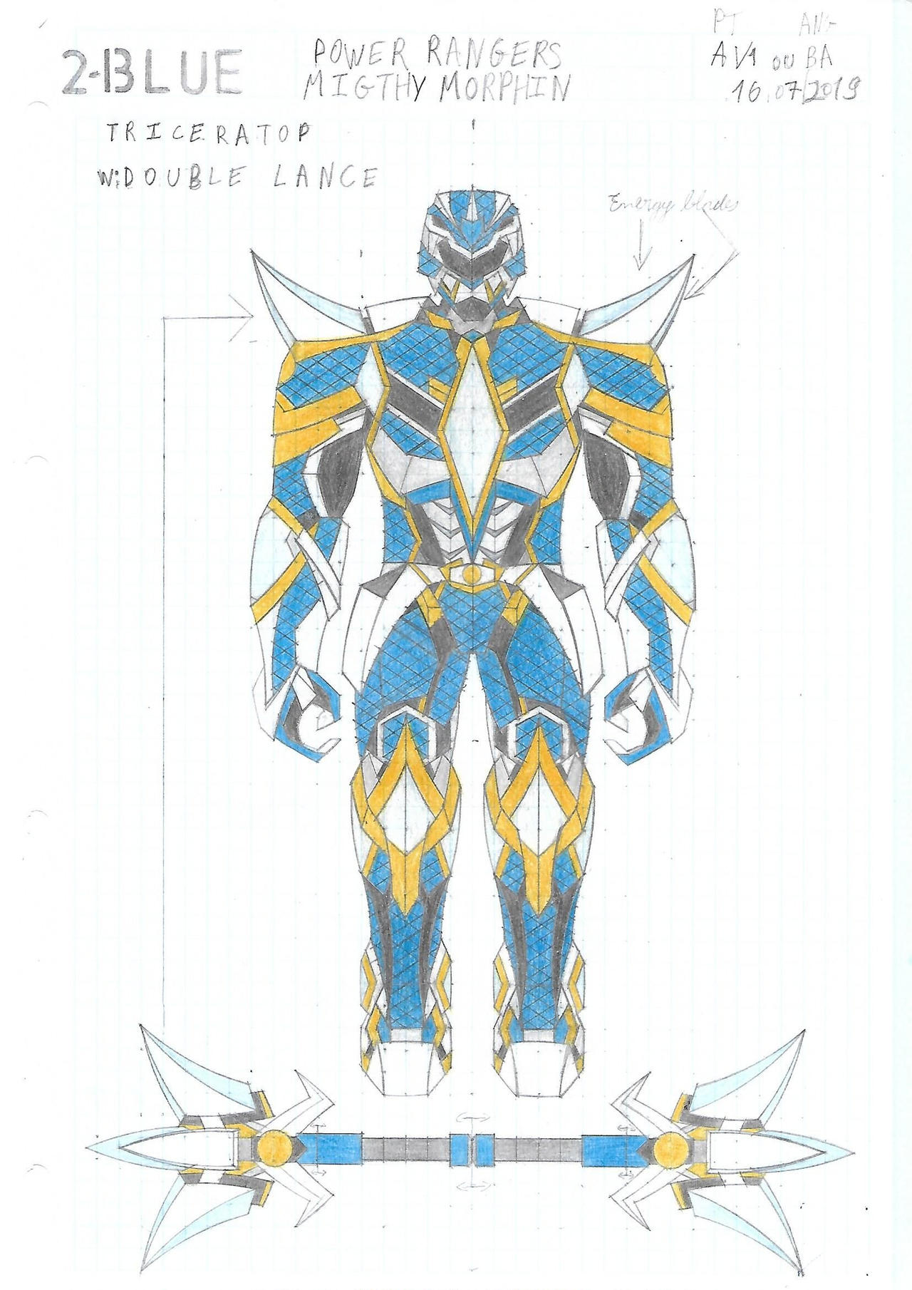 Power Ranger Mighty Morphin Blue Ranger by YellenAmaro on DeviantArt