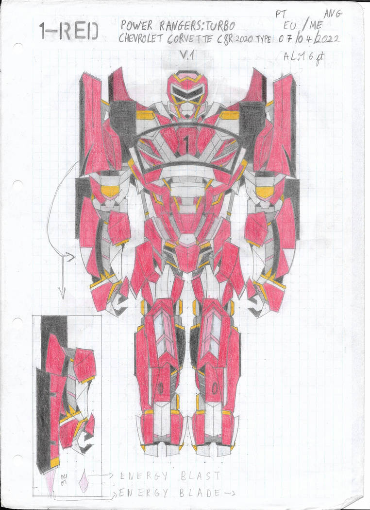 Red Turbo Ranger Zord by YellenAmaro on DeviantArt