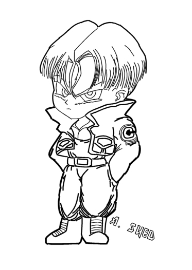 Trunks Chibi (Dragon Ball Z) para colorir by PoccnnIndustriesPT on  DeviantArt