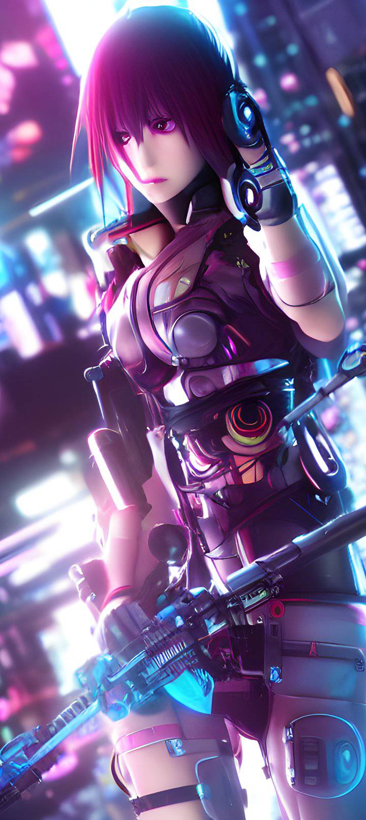 Anime-Cyberpunk-Girl-iPhone-Wallpaper-HD by 9U6ININ on DeviantArt