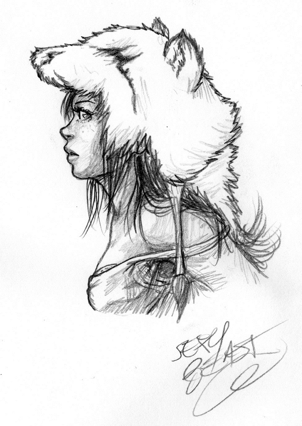 Polar Bear Girl Second Sketch