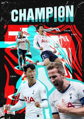 Poster Champion - Harry Kane and Sonny