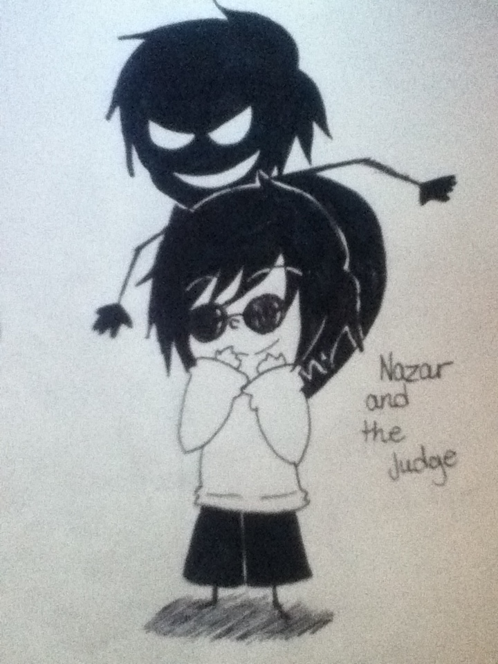 Nazar and the judge chibi