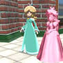 (MMD) Rosalina and Pink Gold Peach Walking