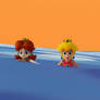 Peach,Daisy,and Rosalina swimming in the Ocean