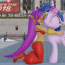 (MMD) Shantae hugging Twilight Sparkle