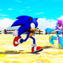 [MMD] Sonic and Lilac Running