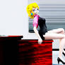 [MMD] Peach in her office