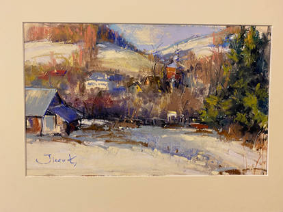 Tylicz, mountain view, pastel