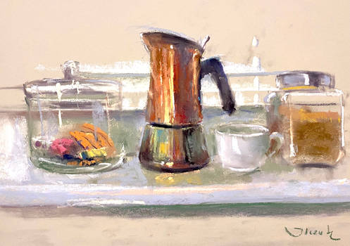 Coffee time, pastel