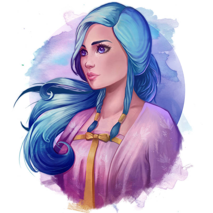 Girl  with Blue  Hair by PetraImboden on DeviantArt  Girl  with Blue  Hair by PetraImboden on DeviantArt