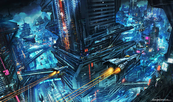Scifi Night City