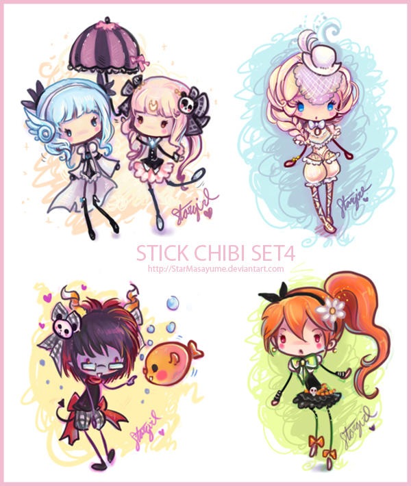 Stick Chibis Set 4 by StarMasayume on DeviantArt