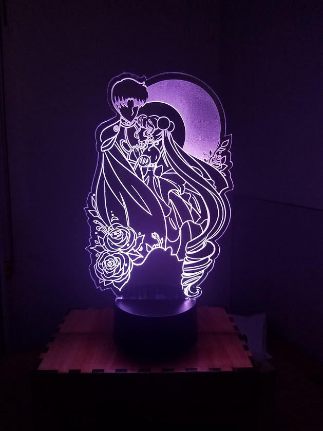 Moon Love Acrylic LED Lamp