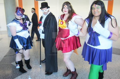 Tuxedo Mask with the Sailor Avengers!!!
