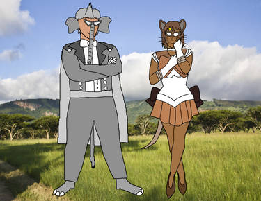 Tuxedo Elephant and Sailor Elephant Shrew