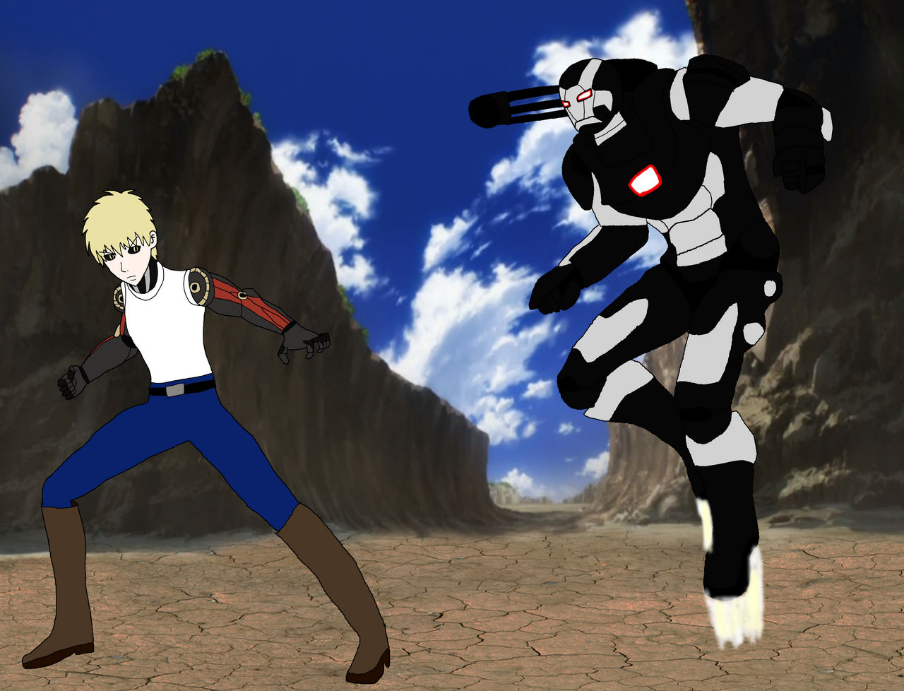 War Machine vs Genos
