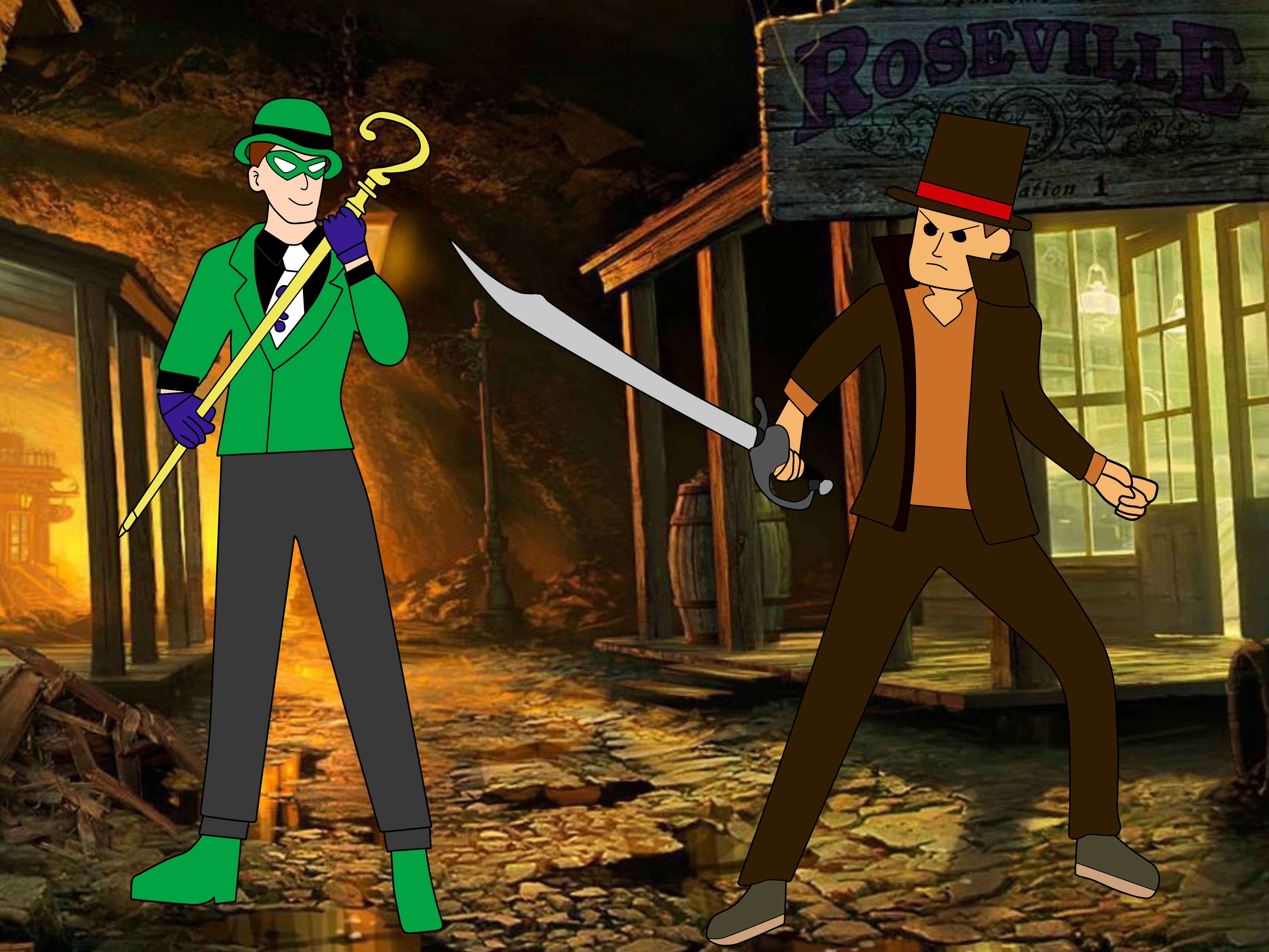 The Riddler vs Professor Layton
