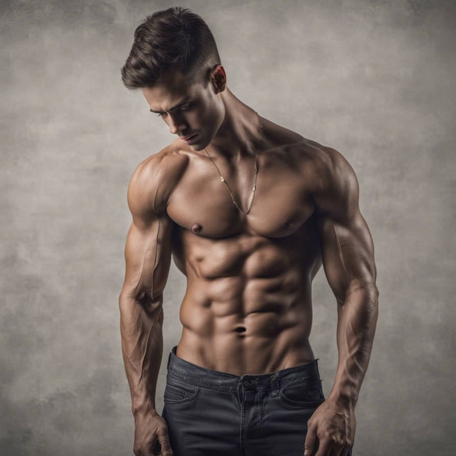 Ripped young man, small waist, big chest by charlied101 on DeviantArt