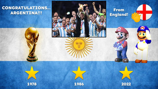 The FIFA World Cup 2022 champions: Argentina! by CheeseBallAnimations on  DeviantArt