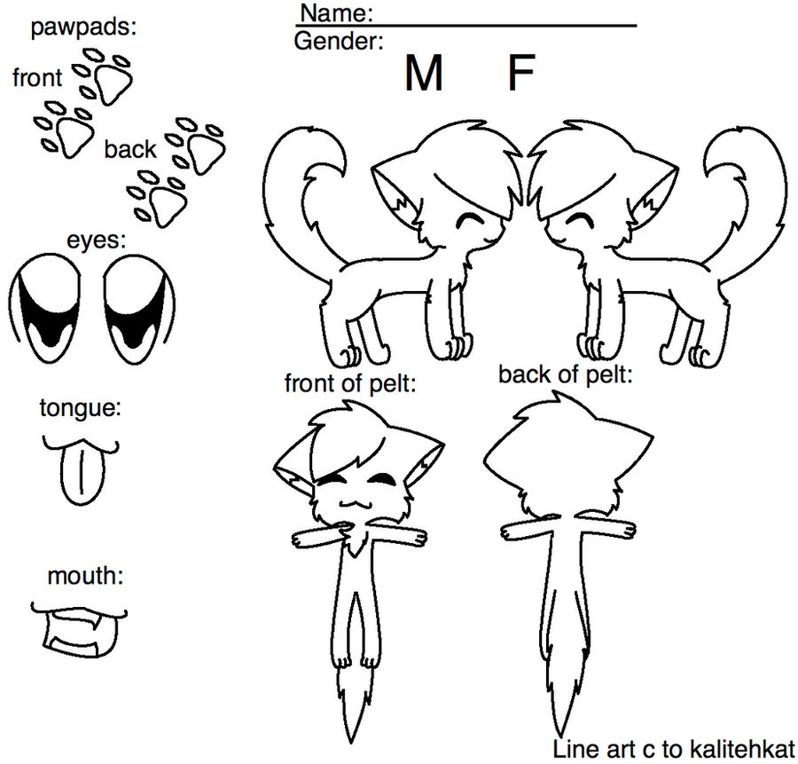 Cat Draw Reference Blocks free cat reference sheet by kalitehkat on DeviantArt