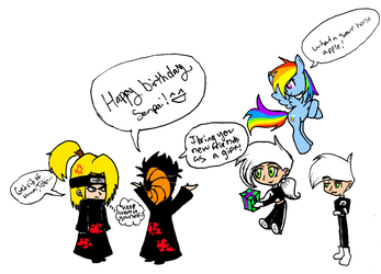 Deidara's Present From Tobi by princessbinas