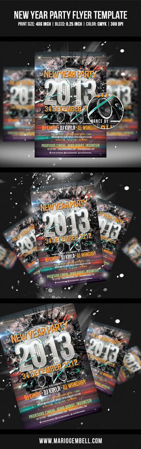 New Year Party Flyer Template