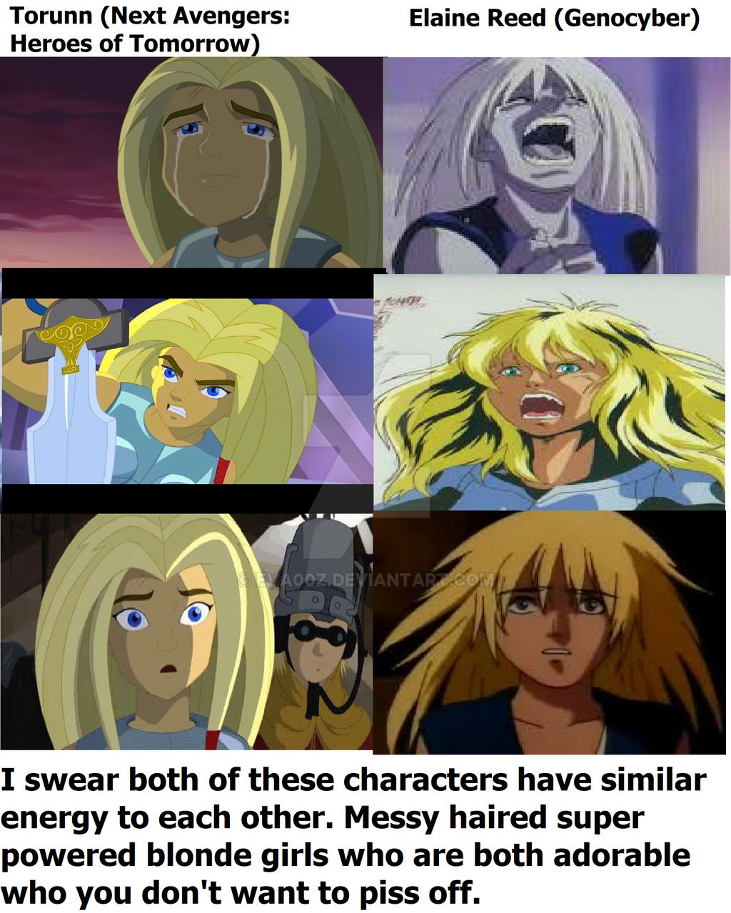 Thor's daughter/Torunn and Elaine Meme by EVA00Z on DeviantArt