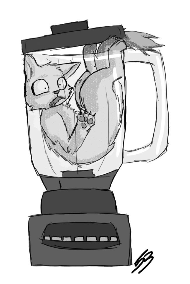 Cat In A Blender by awesomestickfigure on DeviantArt