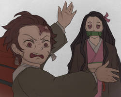 Tanjiro and Nezuko